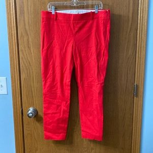 “5/$20” J. Crew Stretch red zipper straight leg pant